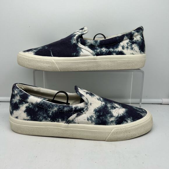Madewell Shoes - Madewell Shoes Womens 9 Slip On Sidewalk Shibori Shoes Tie Dye Blue Canvas